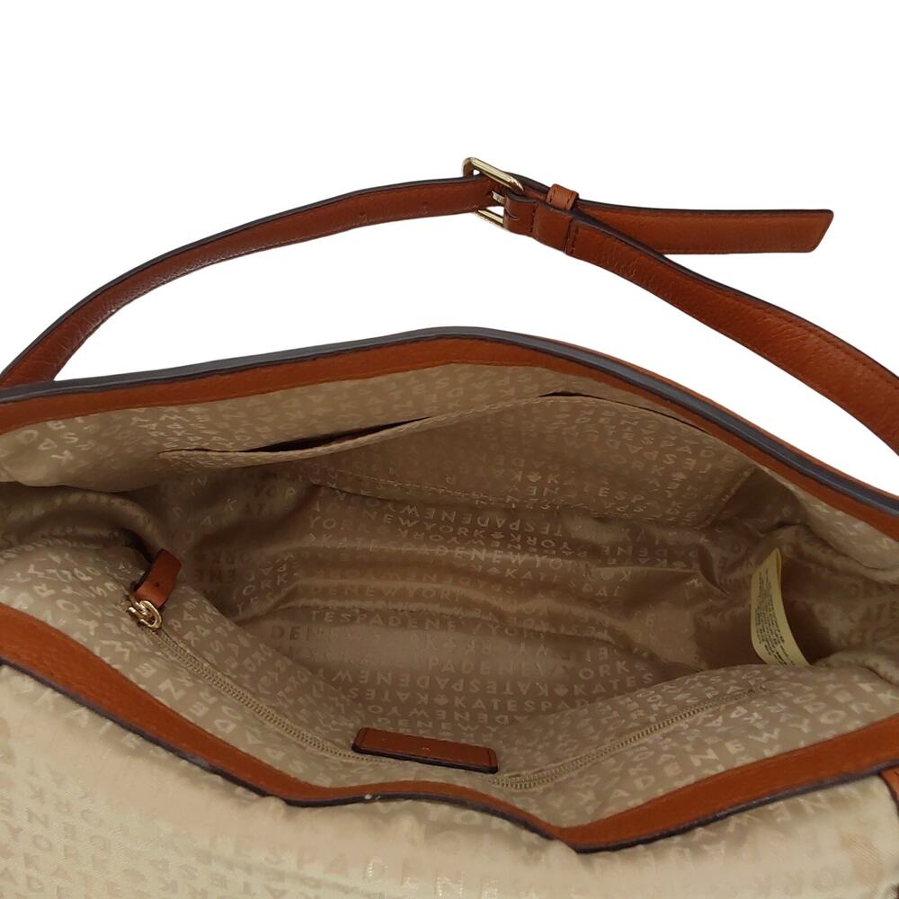 Kate Spade New York Brown Pebbled Leather Crossbody Saddle Bag EUC - Picture 6 of 12